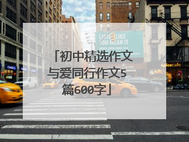 初中精选作文与爱同行作文5篇600字