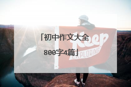 初中作文大全800字4篇
