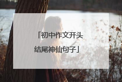 初中作文开头结尾神仙句子