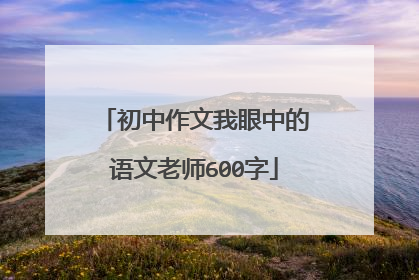 初中作文我眼中的语文老师600字