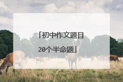 初中作文题目20个半命题