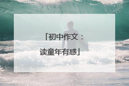 初中作文：读童年有感
