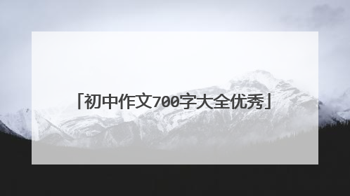 初中作文700字大全优秀