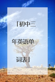 初中三年英语单词表