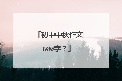 初中中秋作文600字?