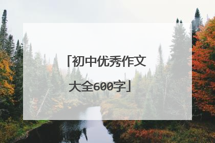 初中优秀作文大全600字