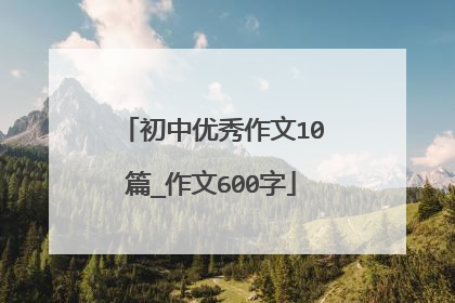 初中优秀作文10篇_作文600字