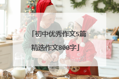 初中优秀作文5篇精选作文800字