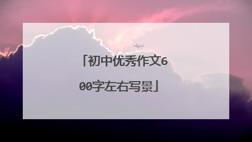 初中优秀作文600字左右写景