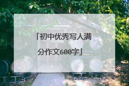 初中优秀写人满分作文600字