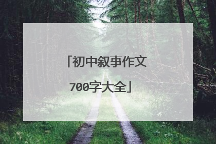 初中叙事作文700字大全