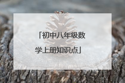 初中八年级数学上册知识点