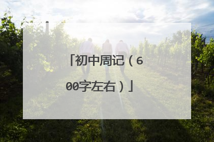初中周记(600字左右)
