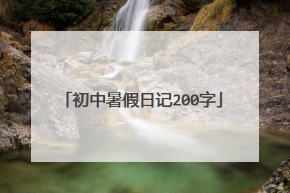 初中暑假日记200字