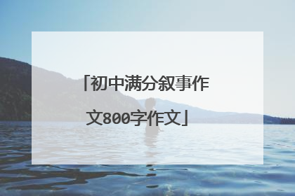 初中满分叙事作文800字作文