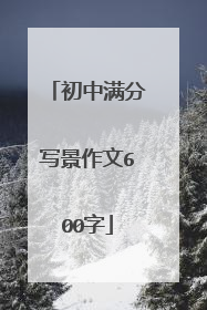 初中满分写景作文600字
