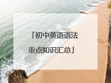 初中英语语法重点知识汇总