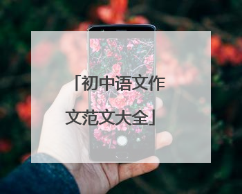 初中语文作文范文大全