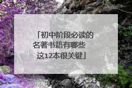 初中阶段必读的名著书籍有哪些 这12本很关键