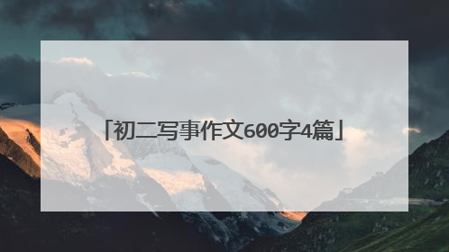 初二写事作文600字4篇