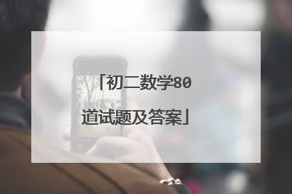 初二数学80道试题及答案
