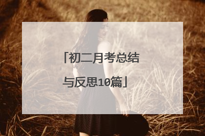 初二月考总结与反思10篇