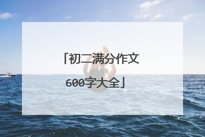 初二满分作文600字大全