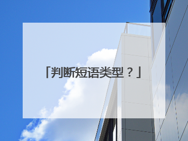 判断短语类型？