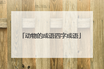 动物的成语四字成语