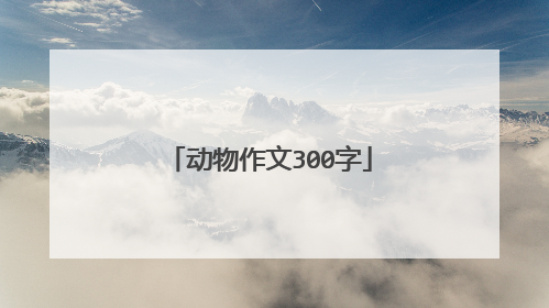 动物作文300字