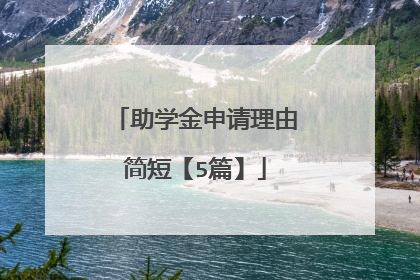 助学金申请理由简短【5篇】