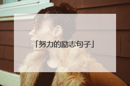 努力的励志句子