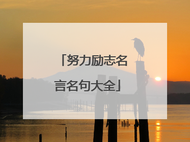 努力励志名言名句大全