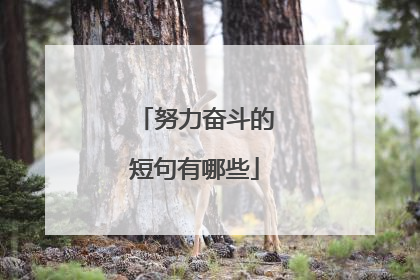 努力奋斗的短句有哪些