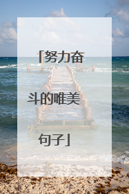 努力奋斗的唯美句子