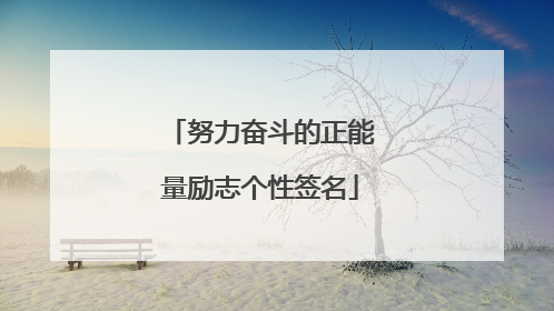 努力奋斗的正能量励志个性签名