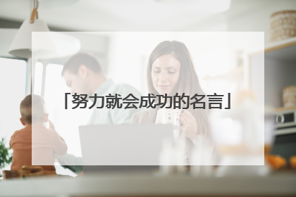 努力就会成功的名言