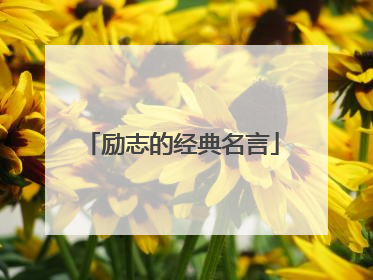 励志的经典名言
