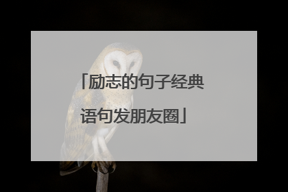 励志的句子经典语句发朋友圈