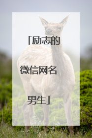 励志的微信网名男生