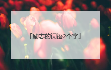 励志的词语2个字