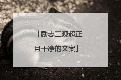 励志三观超正且干净的文案
