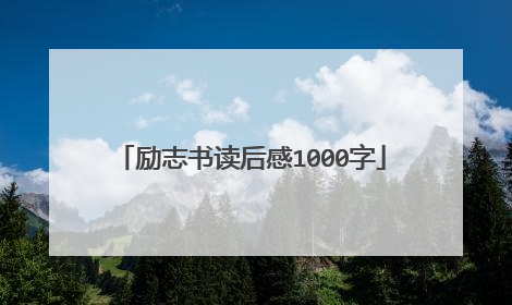 励志书读后感1000字