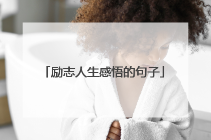 励志人生感悟的句子