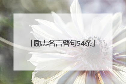 励志名言警句54条