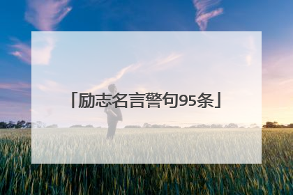 励志名言警句95条