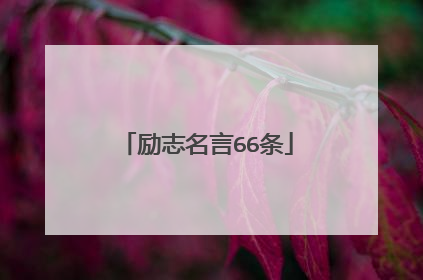 励志名言66条