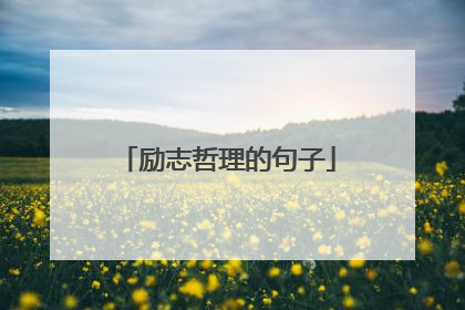 励志哲理的句子