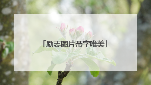 励志图片带字唯美