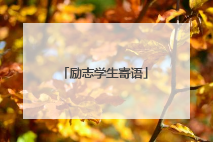 励志学生寄语
